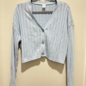 Abound Light Sky Blue Cropped Sweater